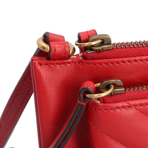 Gucci GG Marmont Shoulder Bag Leather 453878 213317 Red Ladies Gucci - Picture 9 of 9
